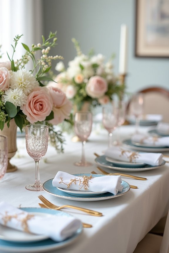 colorful anniversary table settings