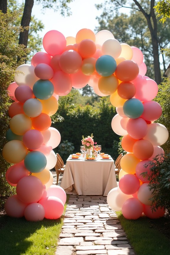 colorful balloon arch diy