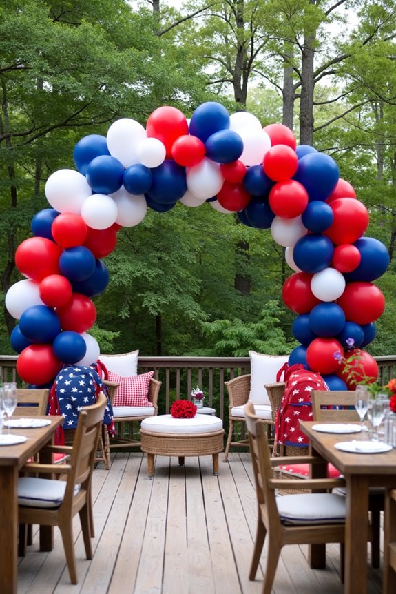 colorful balloon arches creation