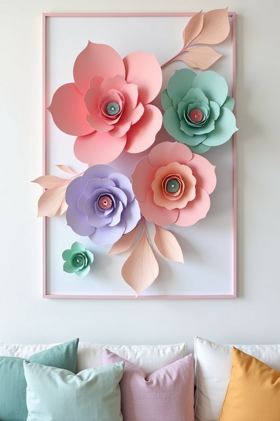 colorful diy paper flowers