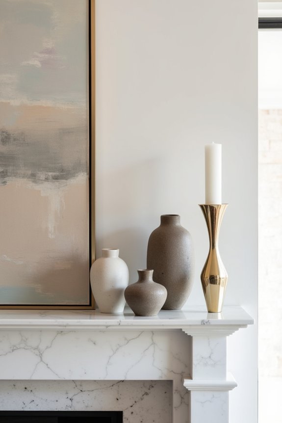 contemporary mantel decor inspiration