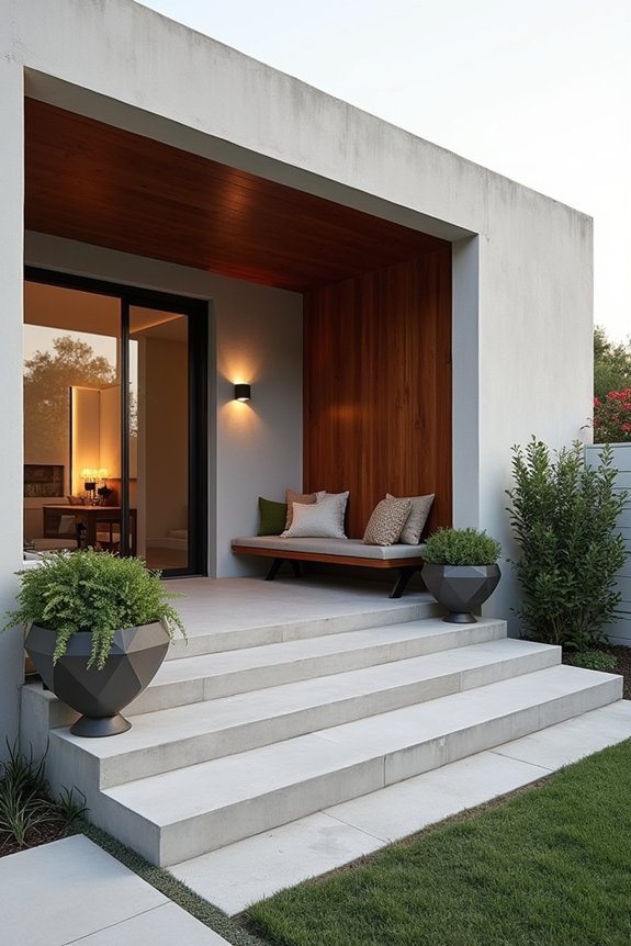 contemporary porch seating arrangement