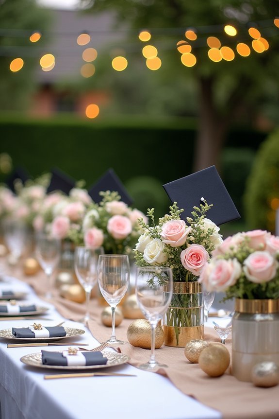 coordinated centerpieces enhance tables