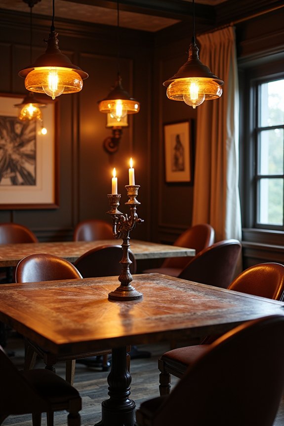 cozy amber candle lighting