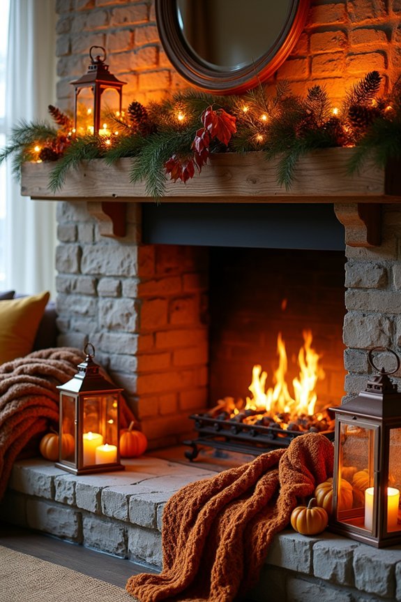 cozy autumn lantern arrangements