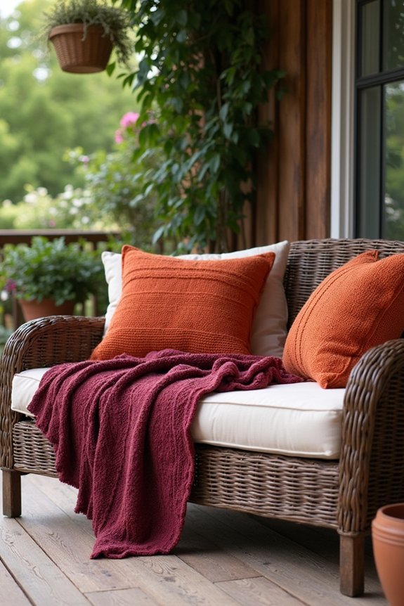 cozy autumn outdoor seating