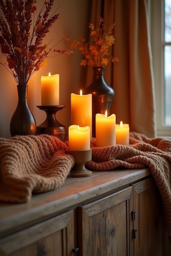 cozy candlelit fall ambiance