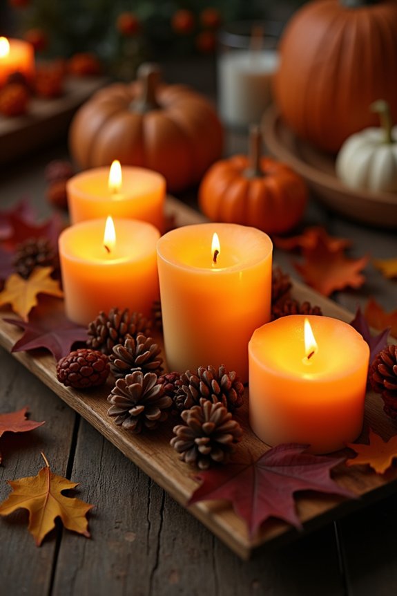 cozy candlelit thanksgiving ambiance