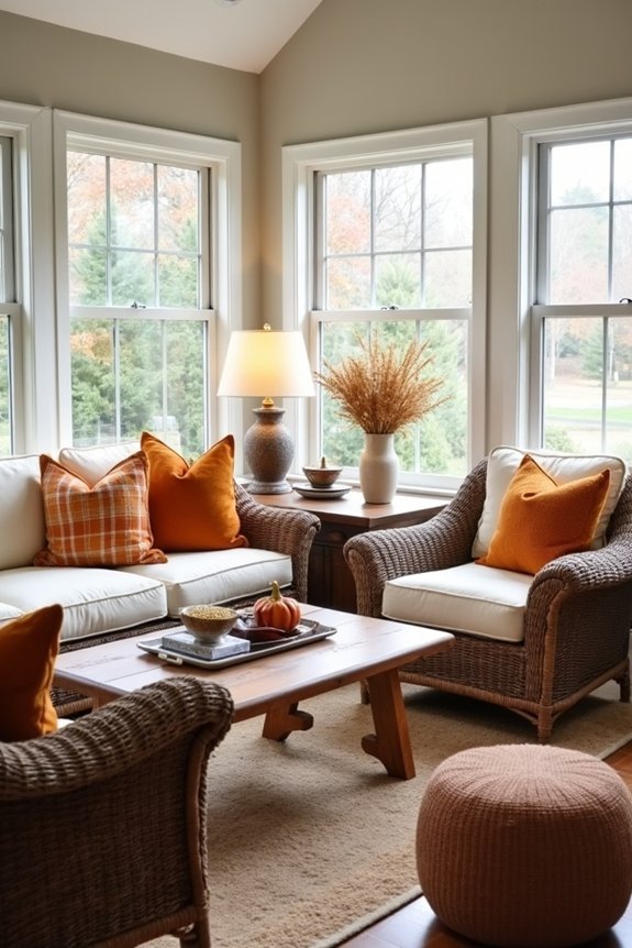 cozy comfortable sunroom seating