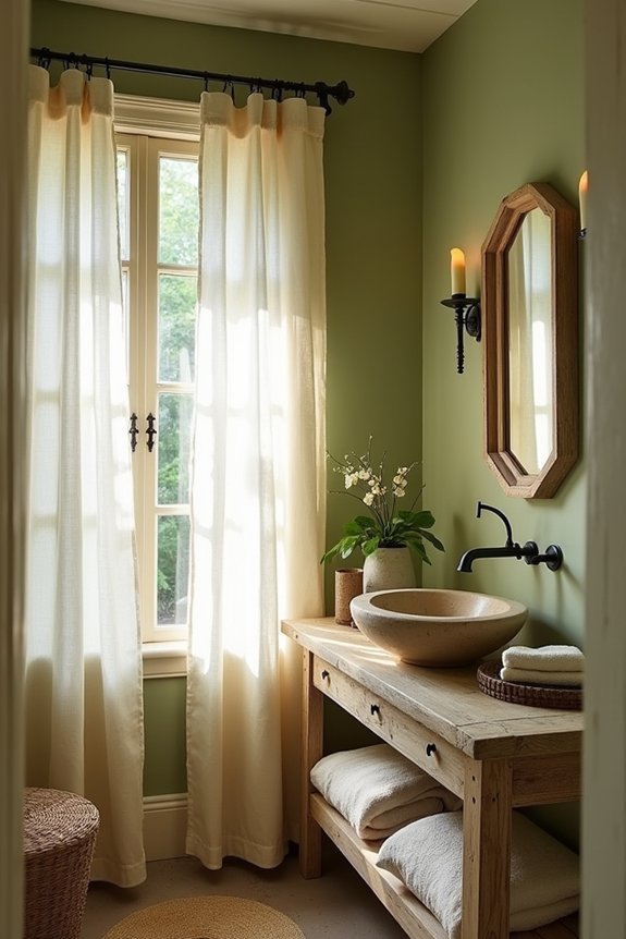 cozy cottage bathroom aesthetic