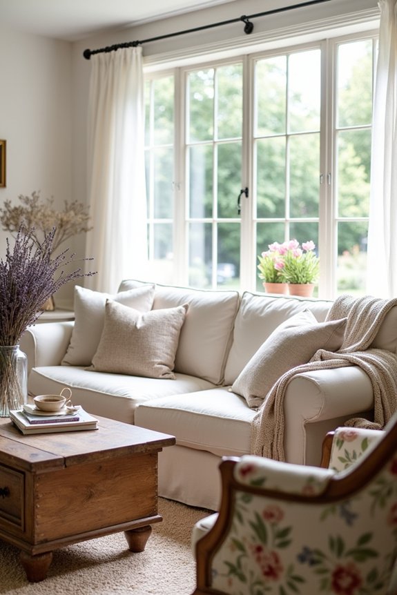 cozy cottagecore living room