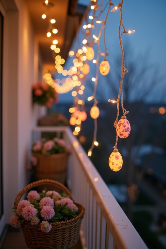 cozy easter string lights