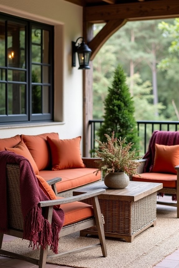 cozy fall outdoor decor