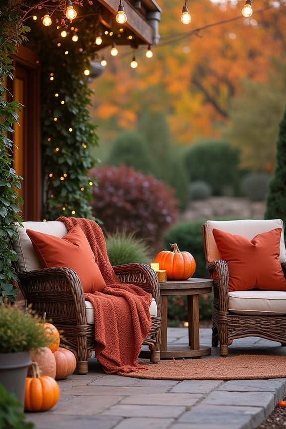cozy fall patio transformation