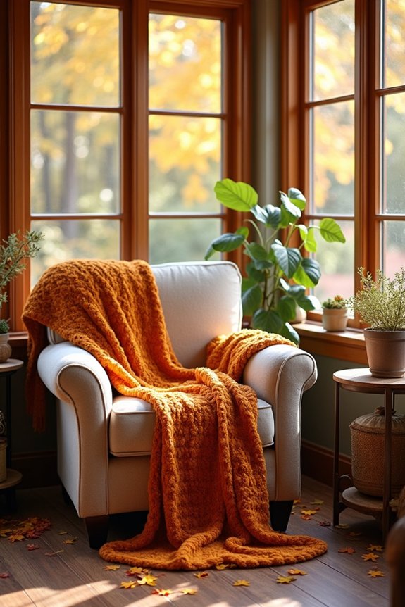 cozy fall reading nook