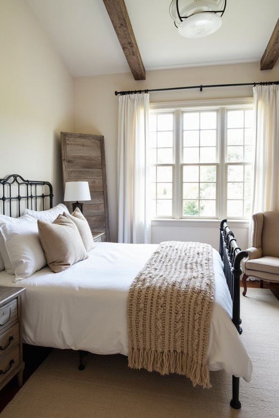 cozy farmhouse guest room decor
