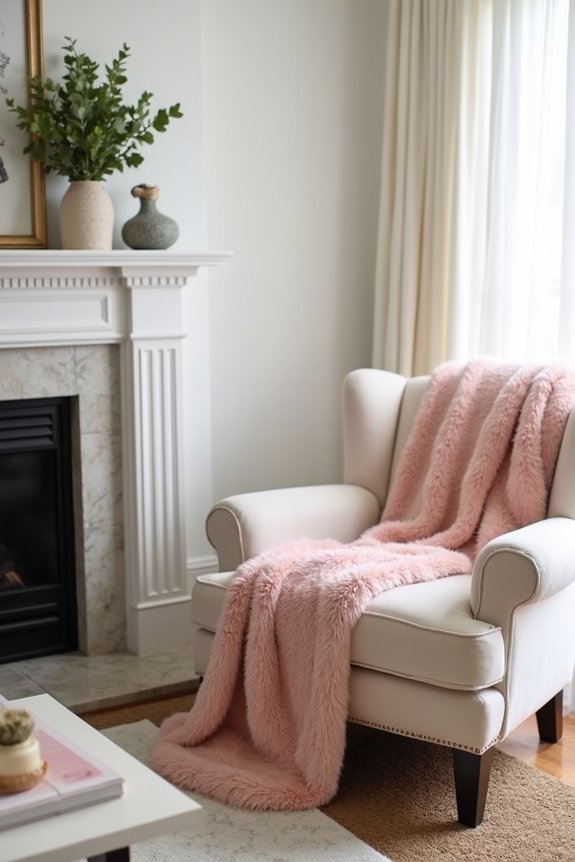 cozy faux fur throw