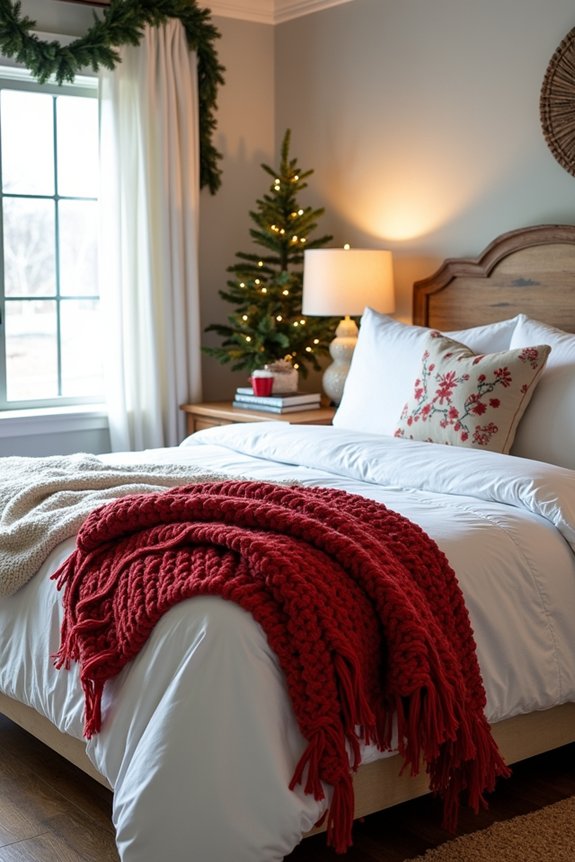 cozy festive throw blanket