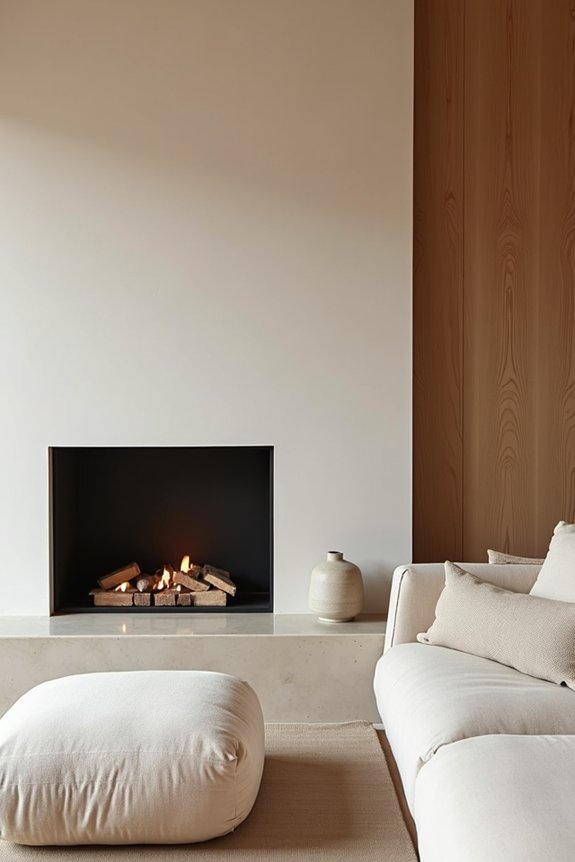 cozy fireplace gathering space