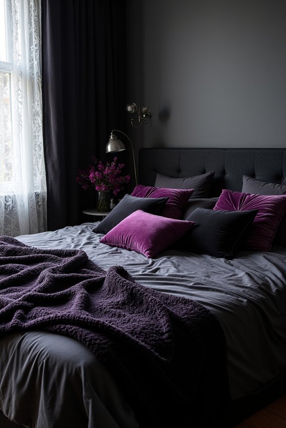 cozy halloween bedroom textiles