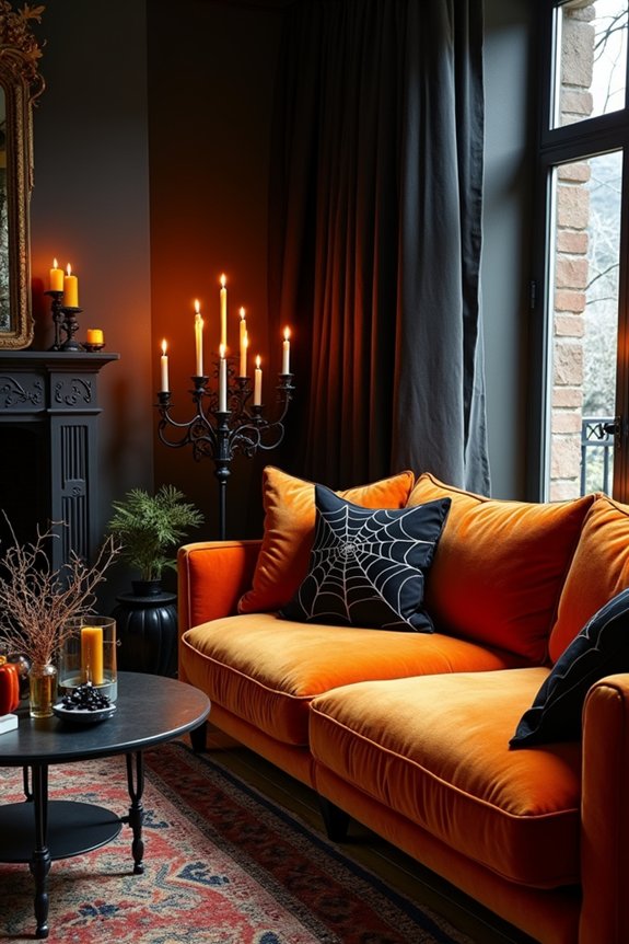cozy halloween seating arrangement