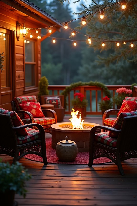 cozy holiday seating area