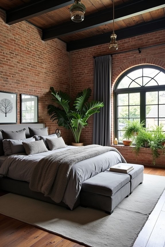 cozy industrial bedroom sanctuary