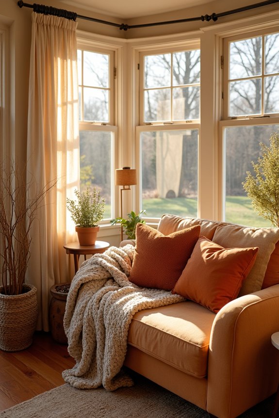cozy layered autumn textures
