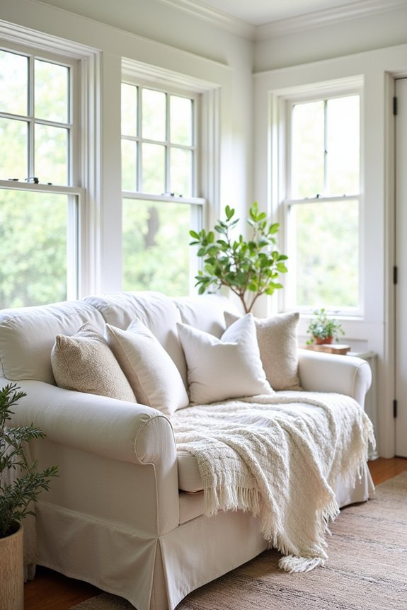 cozy layered sunroom decor