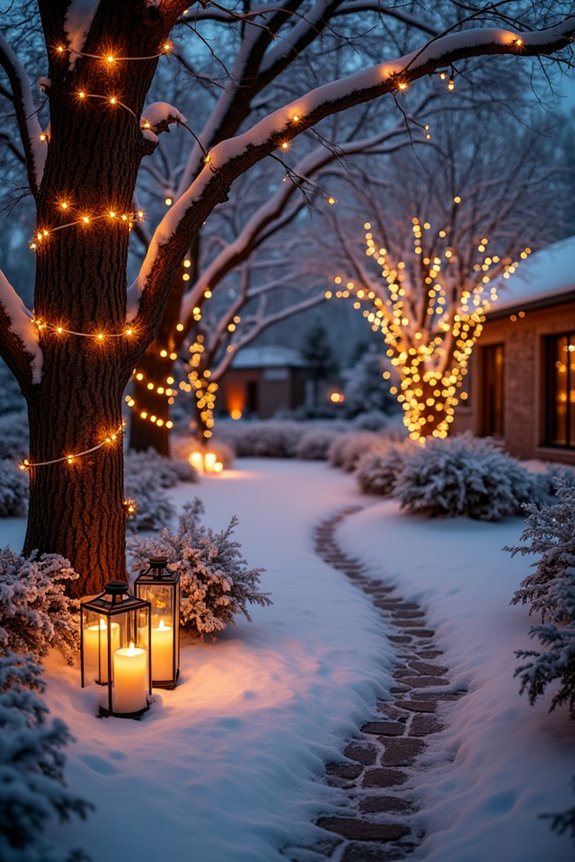 cozy lighting for winter gardens