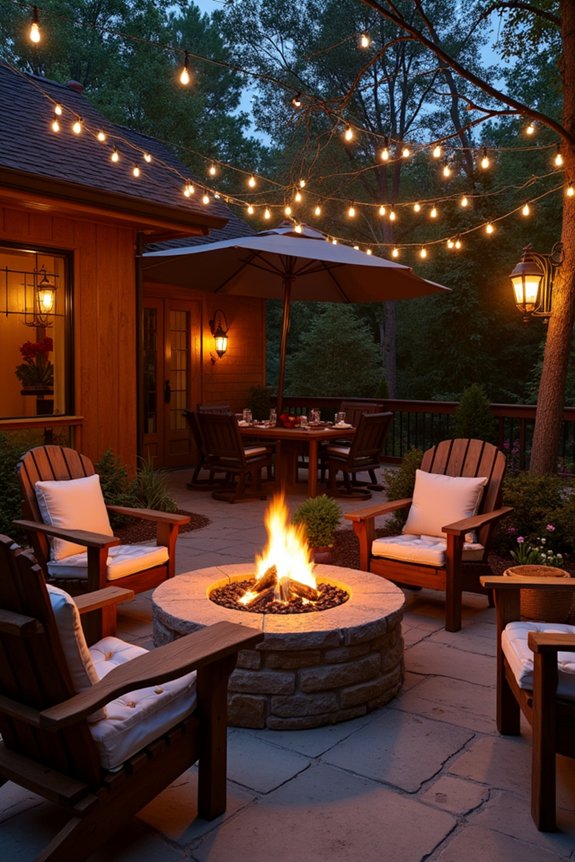 cozy outdoor lighting retreat