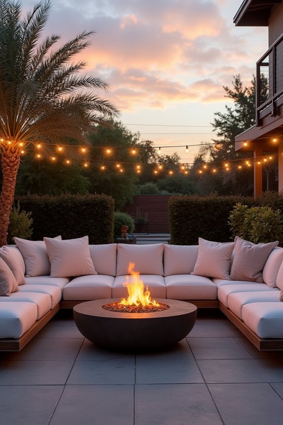 cozy outdoor lounge setup