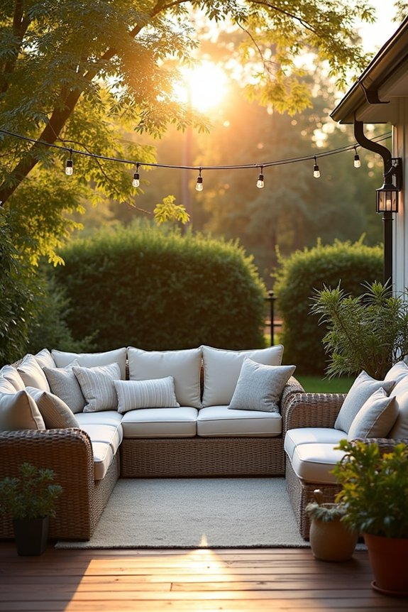 cozy outdoor seating arrangement