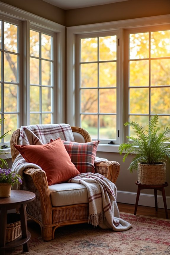 cozy plaid autumn accents