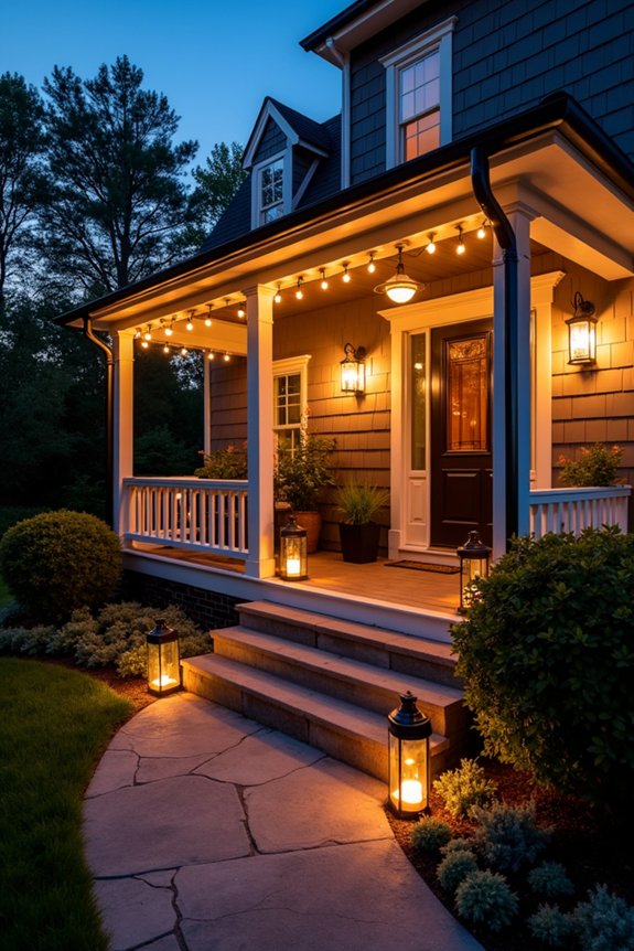 cozy porch evening ambiance