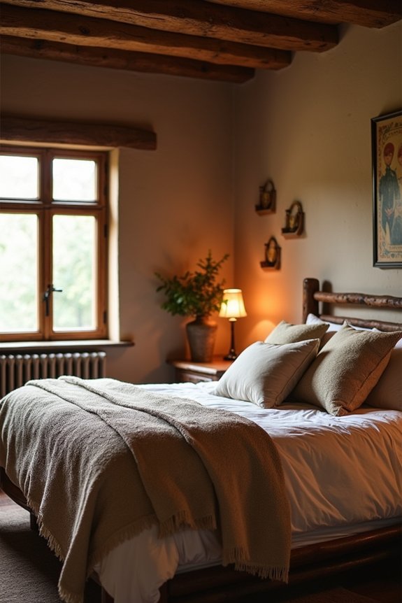 cozy rustic bedroom arrangement