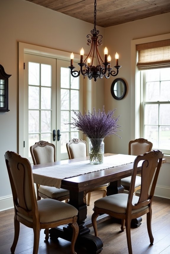 cozy rustic dining decor