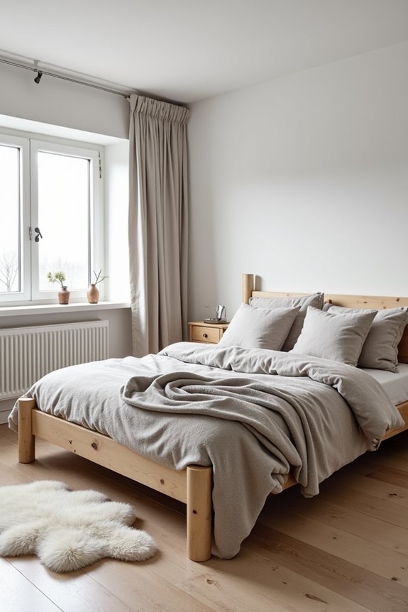 cozy scandinavian guest room textures