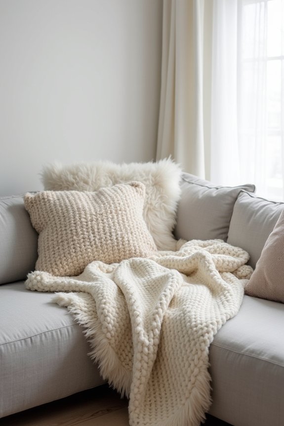 cozy scandinavian textile layering