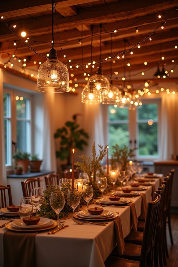 cozy string light ambiance