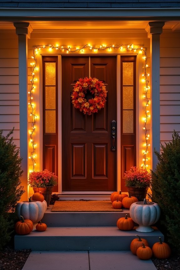 cozy string lights ambiance
