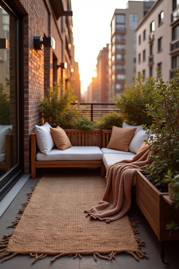 cozy textiles for balconies