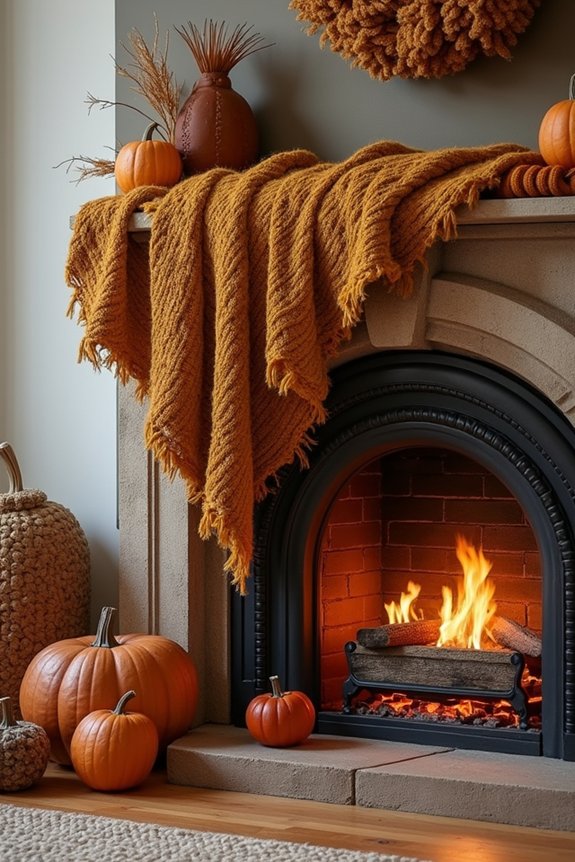 cozy textured fabric draping