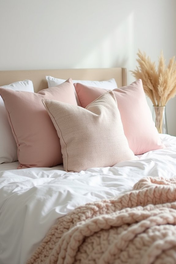 cozy textures and pillows