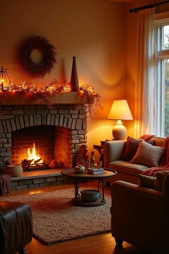 cozy thanksgiving family room