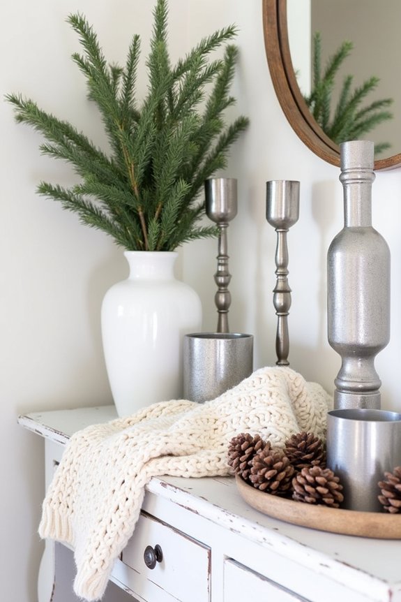 cozy winter entryway decor