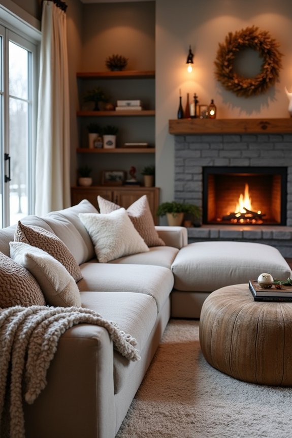 cozy winter media room transformation