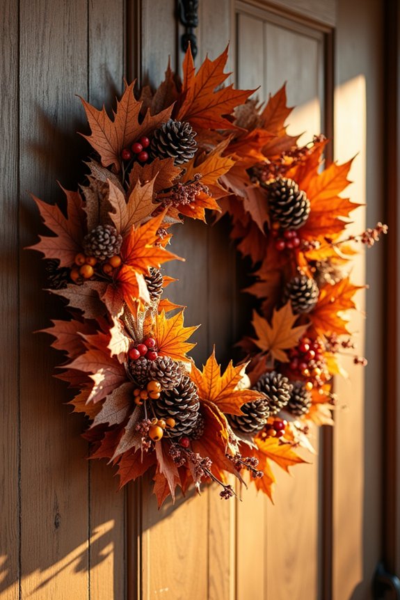 crafting a fall wreath