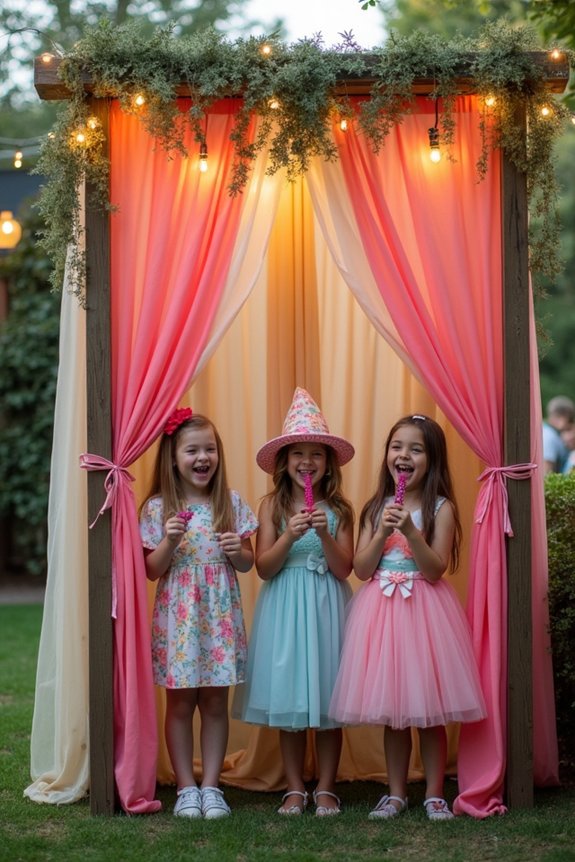 creative backyard photo booth