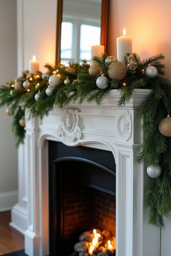 creative fireplace mantel display
